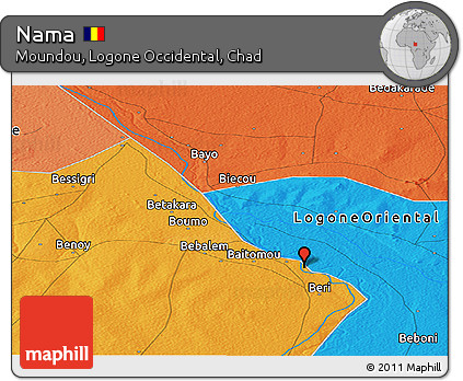 Political Panoramic Map of Nama