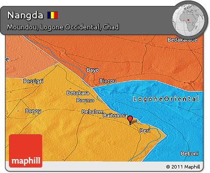 Political Panoramic Map of Nangda