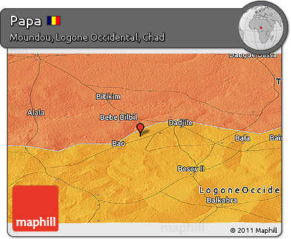 Political Panoramic Map of Papa