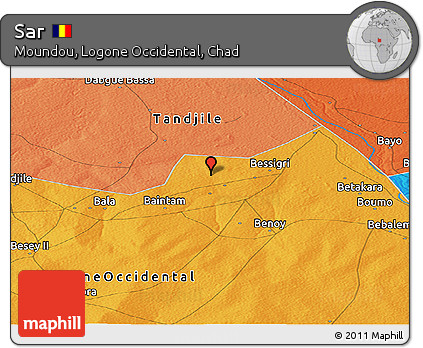 Political Panoramic Map of Sar