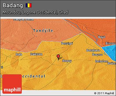 Political Panoramic Map of Badang