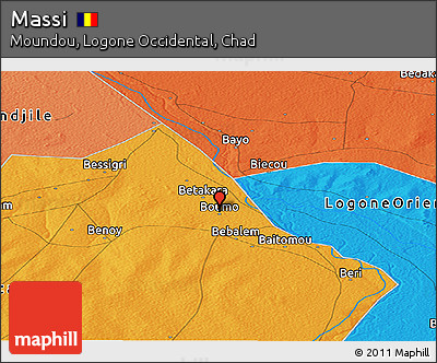 Political Panoramic Map of Massi