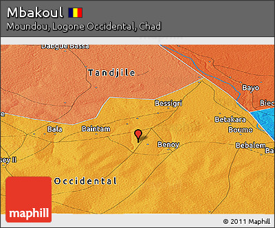 Political Panoramic Map of Mbakoul
