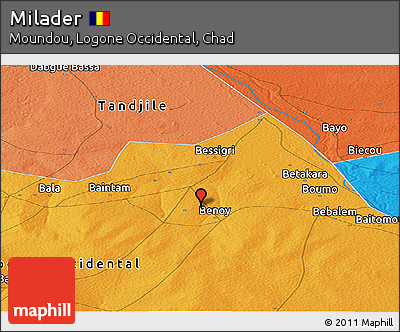 Political Panoramic Map of Milader