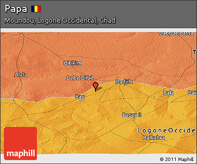 Political Panoramic Map of Papa