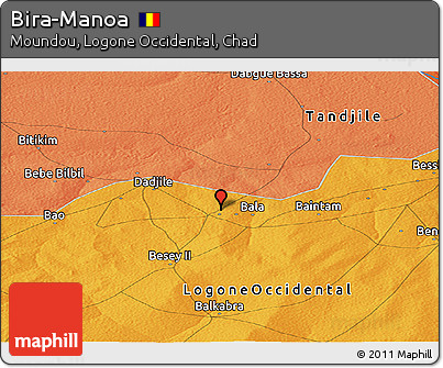 Political Panoramic Map of Bira-Manoa