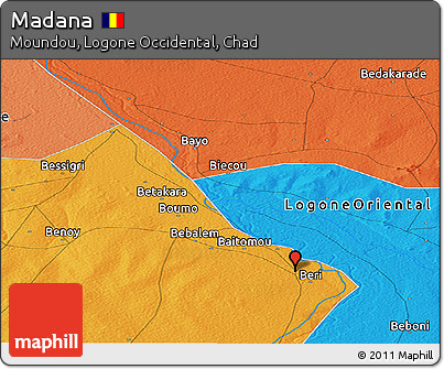 Political Panoramic Map of Madana