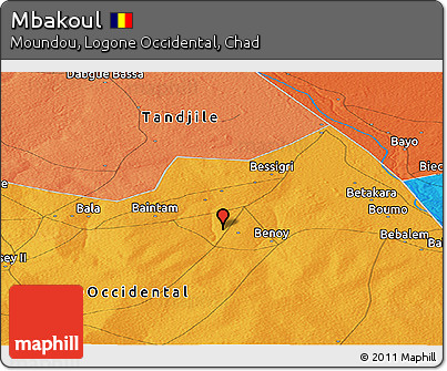Political Panoramic Map of Mbakoul