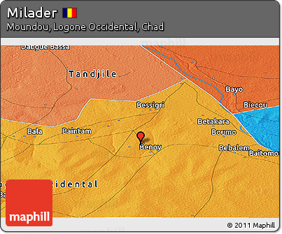 Political Panoramic Map of Milader
