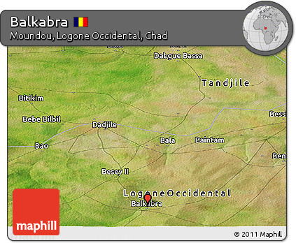 Satellite Panoramic Map of Balkabra