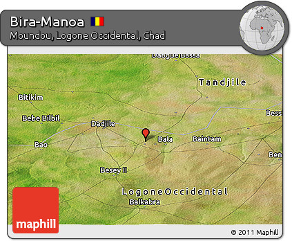 Satellite Panoramic Map of Bira-Manoa