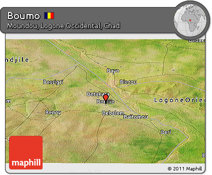 Satellite Panoramic Map of Boumo