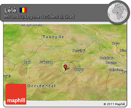 Satellite Panoramic Map of Lélé