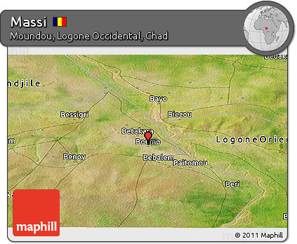 Satellite Panoramic Map of Massi