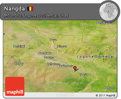 Satellite Panoramic Map of Nangda