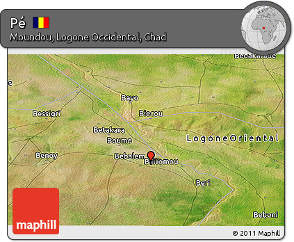 Satellite Panoramic Map of Pé