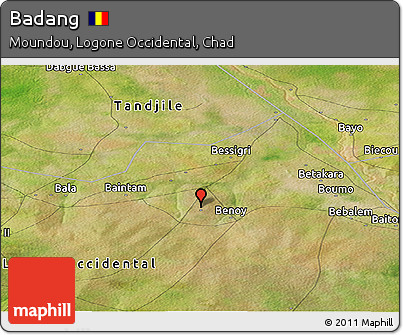 Satellite Panoramic Map of Badang