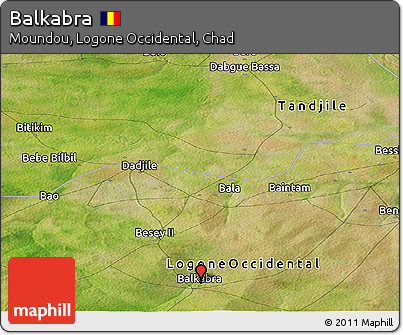 Satellite Panoramic Map of Balkabra