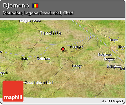 Satellite Panoramic Map of Djameno