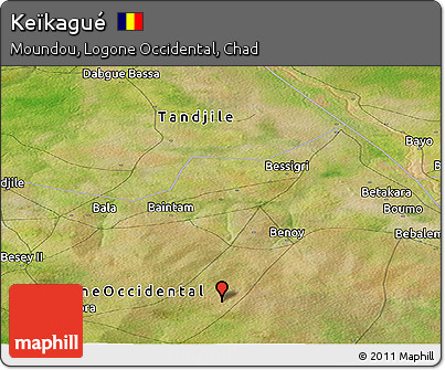 Satellite Panoramic Map of Keïkagué