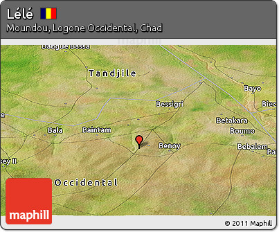 Satellite Panoramic Map of Lélé