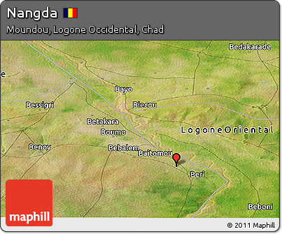 Satellite Panoramic Map of Nangda