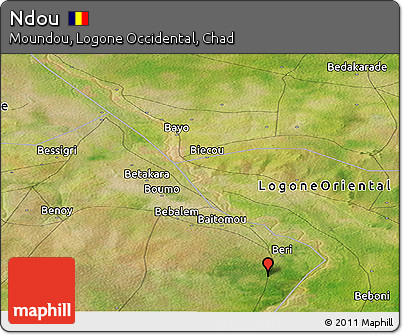 Satellite Panoramic Map of Ndou