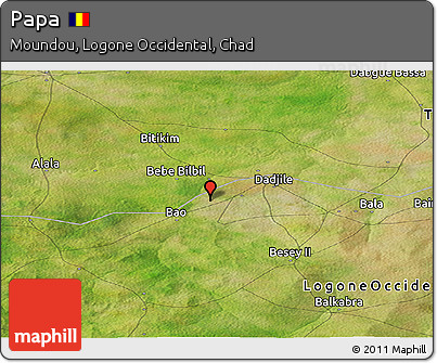 Satellite Panoramic Map of Papa