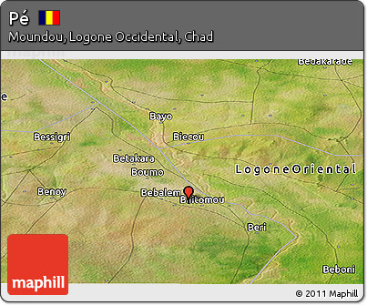 Satellite Panoramic Map of Pé