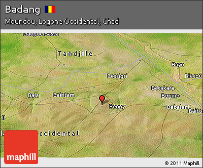 Satellite Panoramic Map of Badang