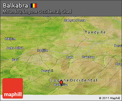 Satellite Panoramic Map of Balkabra