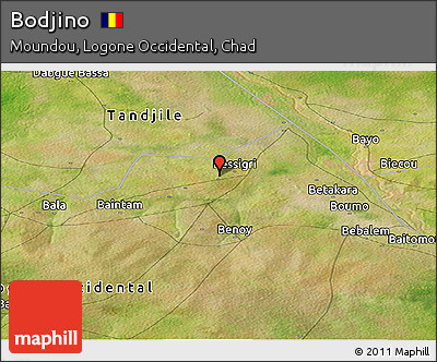 Satellite Panoramic Map of Bodjino