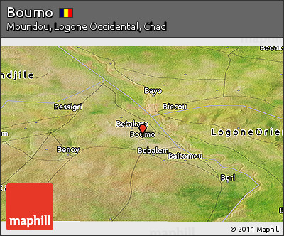 Satellite Panoramic Map of Boumo