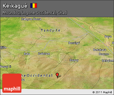 Satellite Panoramic Map of Keïkagué