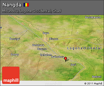 Satellite Panoramic Map of Nangda
