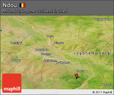 Satellite Panoramic Map of Ndou