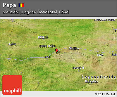 Satellite Panoramic Map of Papa