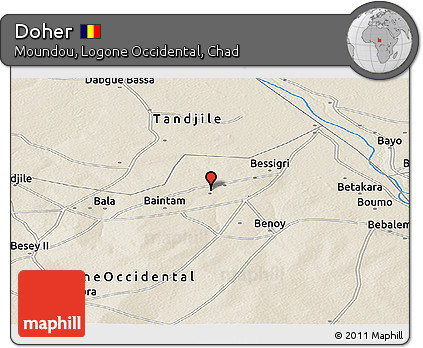 Shaded Relief Panoramic Map of Doher