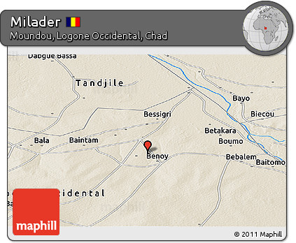 Shaded Relief Panoramic Map of Milader