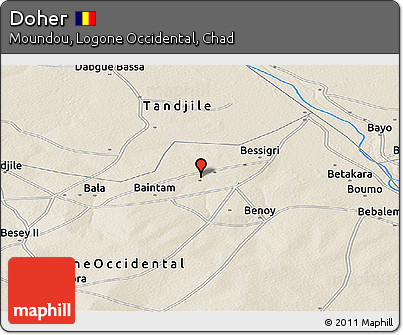 Shaded Relief Panoramic Map of Doher