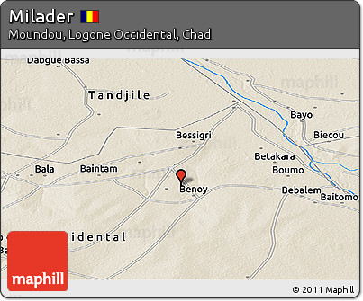 Shaded Relief Panoramic Map of Milader