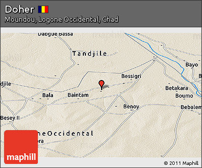 Shaded Relief Panoramic Map of Doher