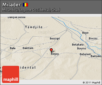 Shaded Relief Panoramic Map of Milader