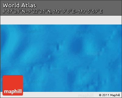 Physical 3D Map of the Area around 9° 4' 52" N, 172° 37' 30" E