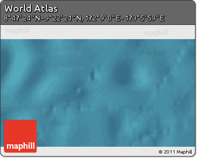 Satellite 3D Map of the Area around 9° 4' 52" N, 172° 37' 30" E