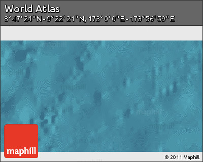 Satellite 3D Map of the Area around 9° 4' 52" N, 173° 28' 29" E