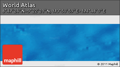 Physical Panoramic Map of the Area around 9° 4' 52" N, 174° 19' 29" E