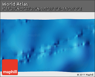 Physical 3D Map of the Area around 9° 4' 52" N, 176° 1' 30" E