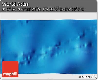 Physical 3D Map of the Area around 9° 4' 52" N, 176° 1' 30" E