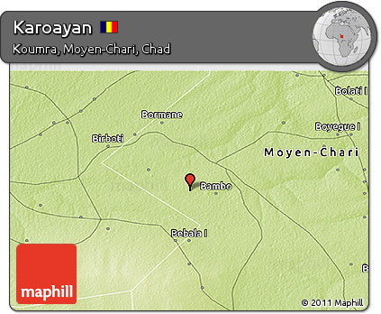 Physical 3D Map of Karoayan